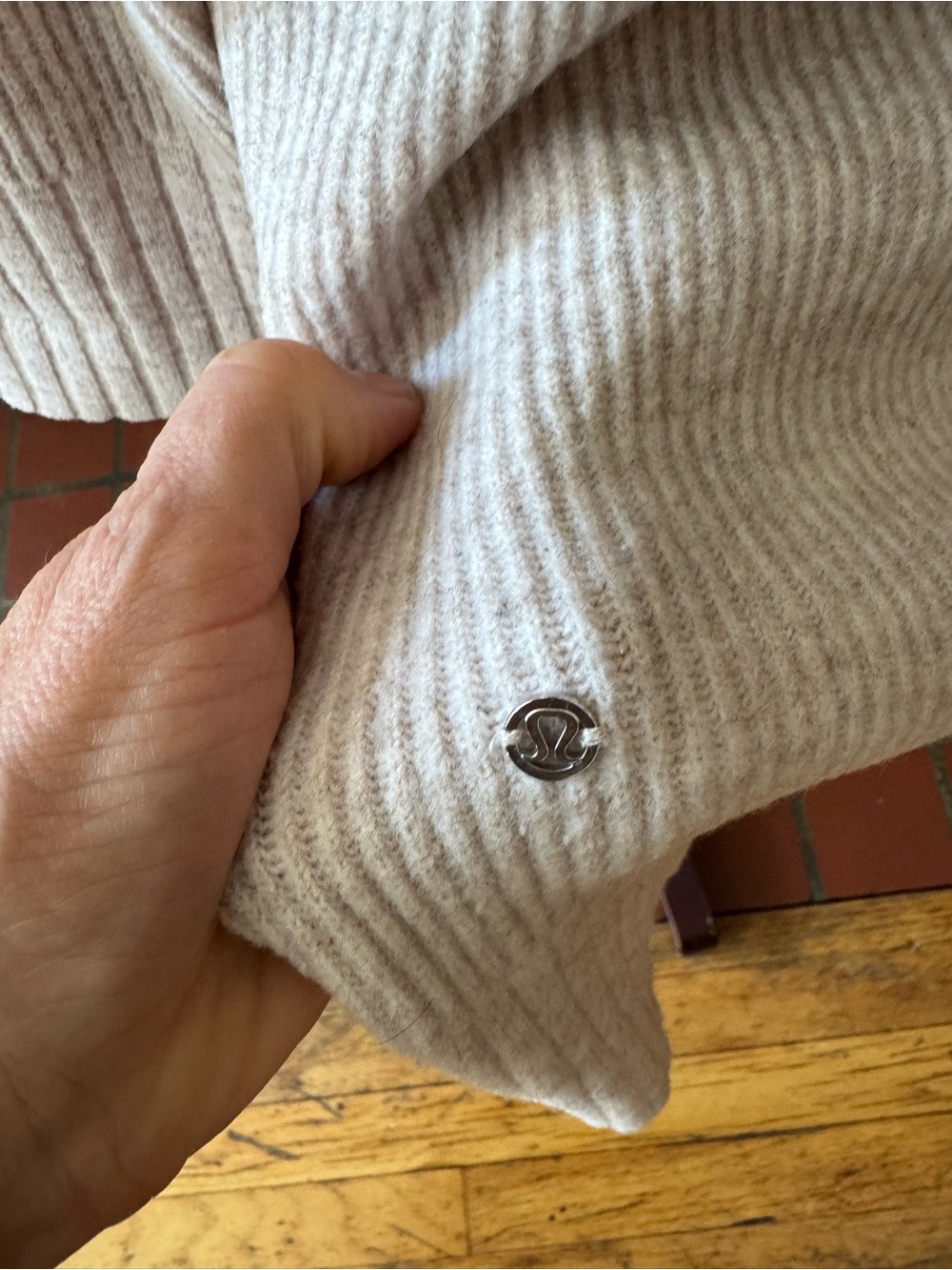 Lululemon Cream Ribbed Crewneck cashmere mix dress size 8 - Picture 6 of 12